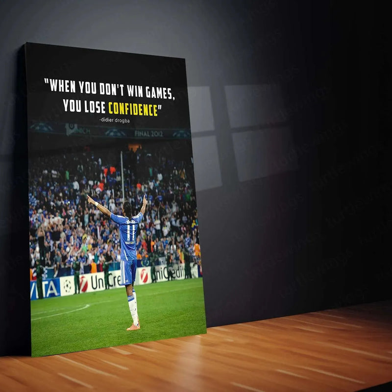 Didier Drogba Metal Poster – Chelsea Legend Wall Art - TURTLEWINGS 