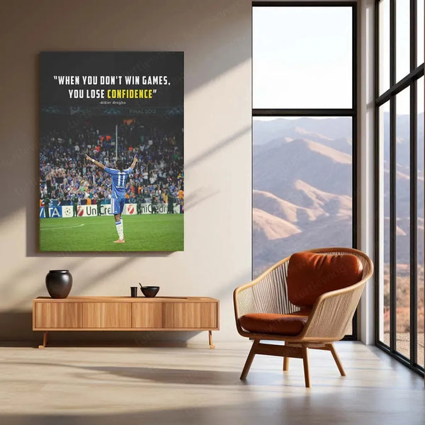 Didier Drogba Metal Poster – Chelsea Legend Wall Art - TURTLEWINGS 