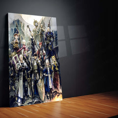 Game Metal Poster | Final Fantasy XIV – Warriors of Light | Epic RPG Character Metal Frame Poster
