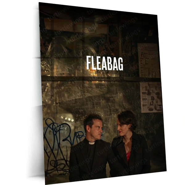 Movies & Series Metal Poster | Fleabag Minimal Metal Poster | Fleabag Series Wall Art | Dark Comedy Drama Frame | Modern Cinematic Aesthetic Decor - TURTLEWINGS 