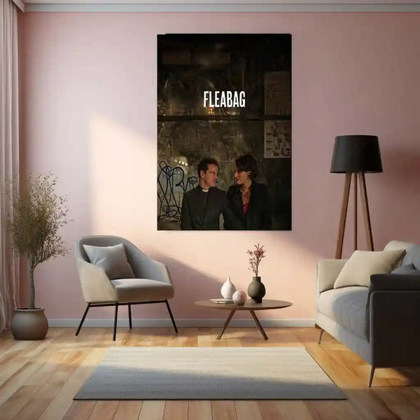 Movies & Series Metal Poster | Fleabag Minimal Metal Poster | Fleabag Series Wall Art | Dark Comedy Drama Frame | Modern Cinematic Aesthetic Decor - TURTLEWINGS 