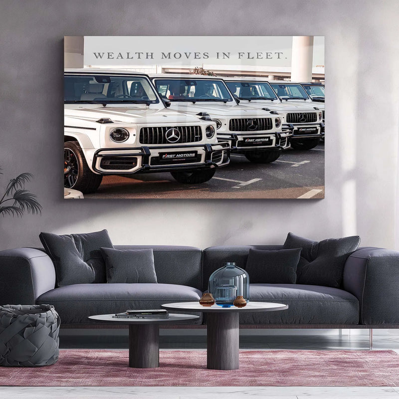 Car Metal Poster | Fleet of Mercedes G-Wagon Metal Poster – Luxury SUV Wall Art - TURTLEWINGS 
