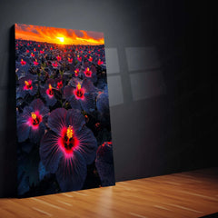 Urban Aesthetic Metal Poster | Flower Art Metal Poster – Elegant Floral Wall Decor - TURTLEWINGS 