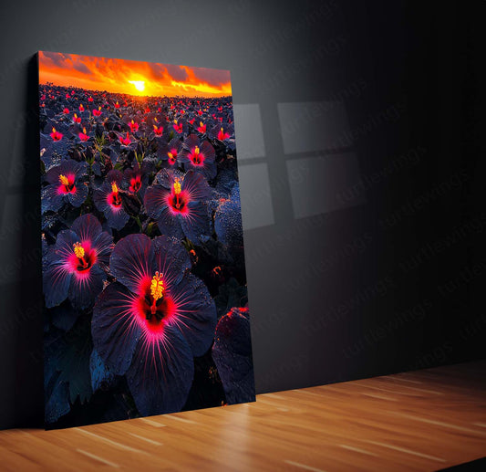 Urban Aesthetic Metal Poster | Flower Art Metal Poster – Elegant Floral Wall Decor