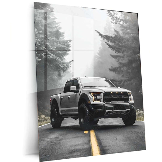 Ford F-150 Raptor Metal Poster | Off-Road Truck Wall Art | Automotive Decor - TURTLEWINGS 