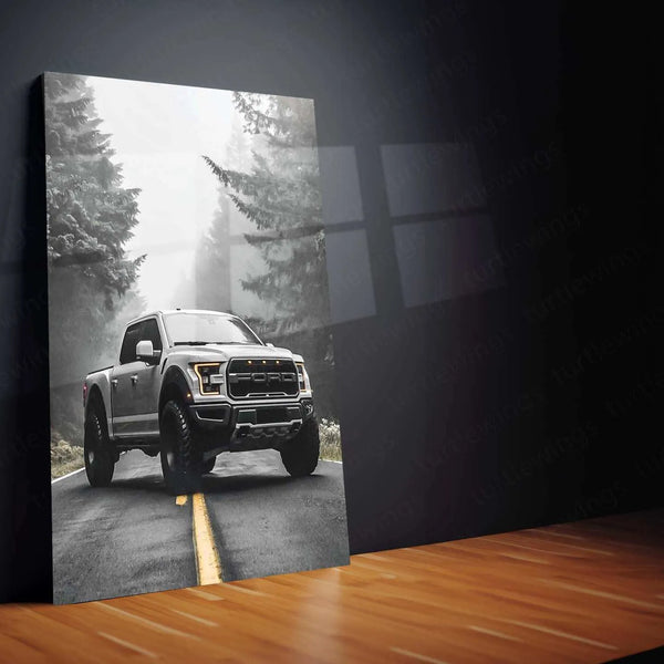Ford F-150 Raptor Metal Poster | Off-Road Truck Wall Art | Automotive Decor - TURTLEWINGS 
