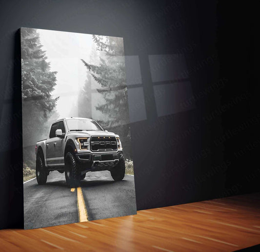 Ford F-150 Raptor Metal Poster | Off-Road Truck Wall Art | Automotive Decor - TURTLEWINGS 