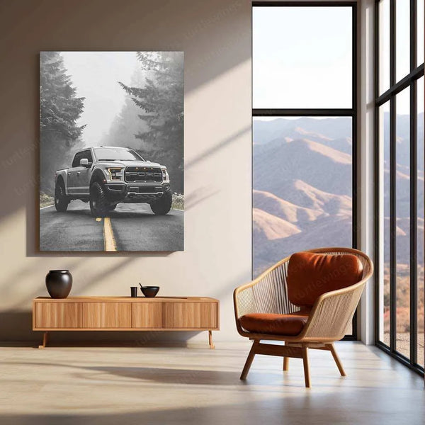 Ford F-150 Raptor Metal Poster | Off-Road Truck Wall Art | Automotive Decor - TURTLEWINGS 