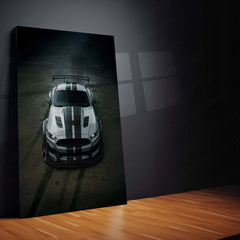 Cars Metal Frame | Ford Mustang GT – Beast Mode Front View Metal Poster | Muscle Car Wall Frame