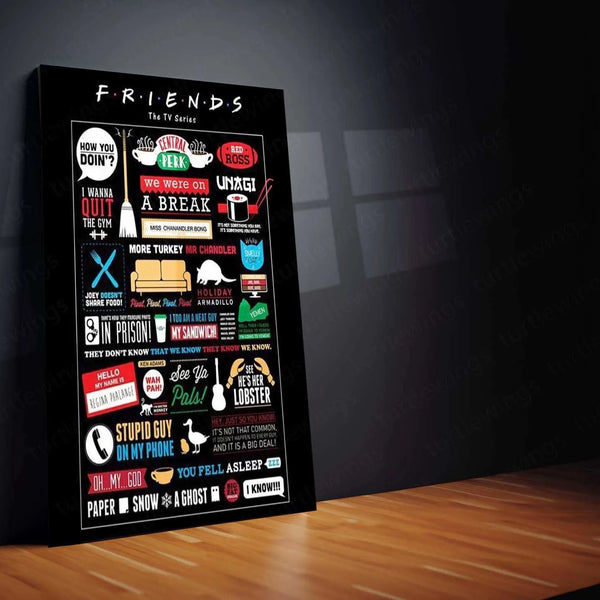 Friends Series Metal Poster – Iconic TV Show Wall Art 1 - TURTLEWINGS 