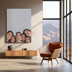 Movies & Series Metal Poster | Friends TV Show Metal Poster | Friends Group Wall Art | Minimal Sitcom Aesthetic Frame | Iconic Series Decor - TURTLEWINGS 