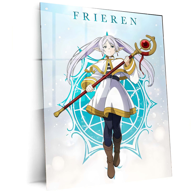 Anime Metal Poster | Frieren: Beyond Journey’s End – Eternal Mage of Time | Anime Fantasy Metal Frame Poster