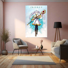 Anime Metal Poster | Frieren: Beyond Journey’s End – Eternal Mage of Time | Anime Fantasy Metal Frame Poster