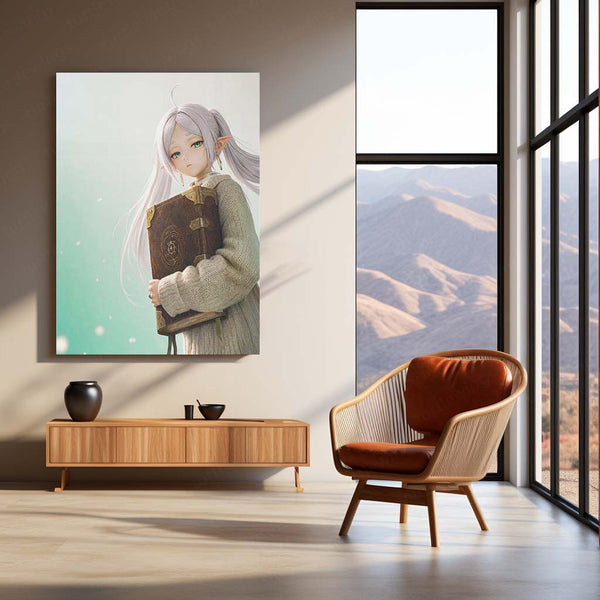Anime Metal Poster | Frieren Anime Metal Poster | Frieren: Beyond Journey’s End Wall Art | Fantasy Elf Character Metal Print