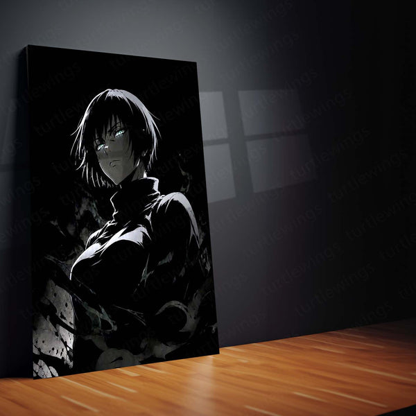 Anime Metal Poster | Fubuki One Punch Man Dark Monochrome Wall Art