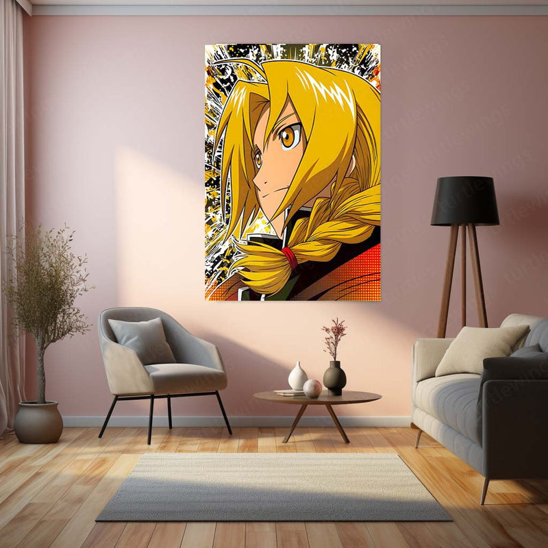 Anime Metal Poster | Fullmetal Alchemist – Alphonse Elric Metal Poster | Anime Armor Wall Frame 06