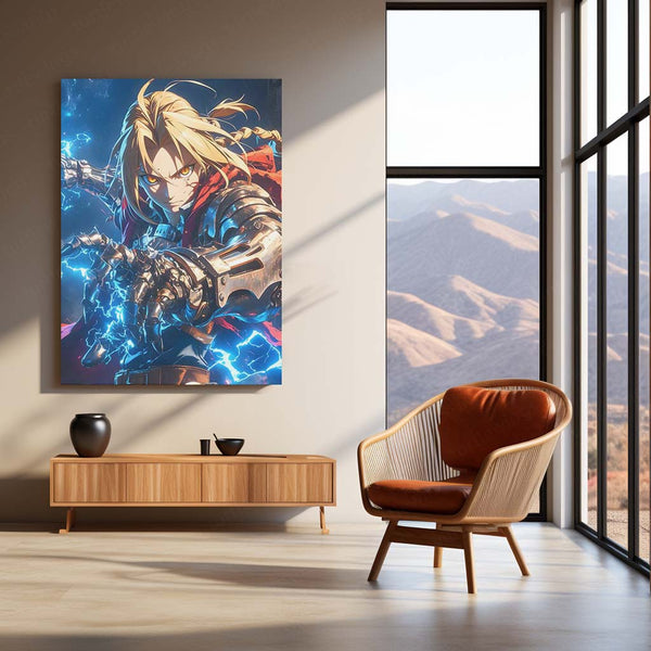 Anime Metal Poster | Fullmetal Alchemist – Alphonse Elric Metal Poster | Anime Armor Wall Frame 08