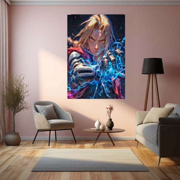 Anime Metal Poster | Fullmetal Alchemist – Alphonse Elric Metal Poster | Anime Armor Wall Frame 010