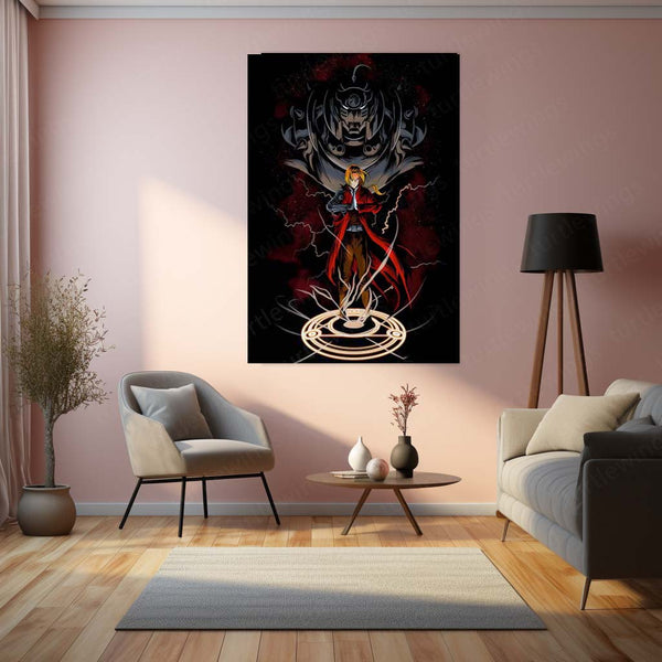 Anime Metal Poster | Fullmetal Alchemist – Alphonse Elric Metal Poster | Anime Armor Wall Frame 05