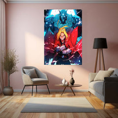 Anime Metal Poster | Fullmetal Alchemist – Alphonse Elric Metal Poster | Anime Armor Wall Frame 02