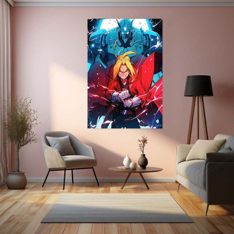 Anime Metal Poster | Fullmetal Alchemist – Alphonse Elric Metal Poster | Anime Armor Wall Frame 02
