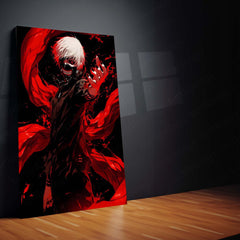 Anime Metal Poster | Tokyo Ghoul – Ken Kaneki Shadow Metal Poster | Dark Anime Wall Frame