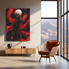 Anime Metal Poster | Tokyo Ghoul – Ken Kaneki Shadow Metal Poster | Dark Anime Wall Frame