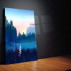 General Nature Aesthetic – Serene Landscape Metal Frame Wall Art | Minimalist Decor - TURTLEWINGS 