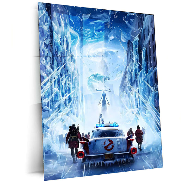 Ghostbusters Afterlife – Ice City Battle Metal Poster | Epic Movie Wall Frame
