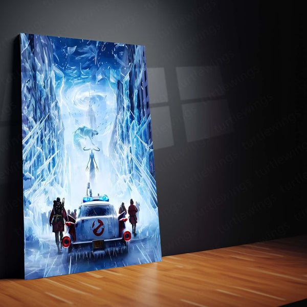 Ghostbusters Afterlife – Ice City Battle Metal Poster | Epic Movie Wall Frame