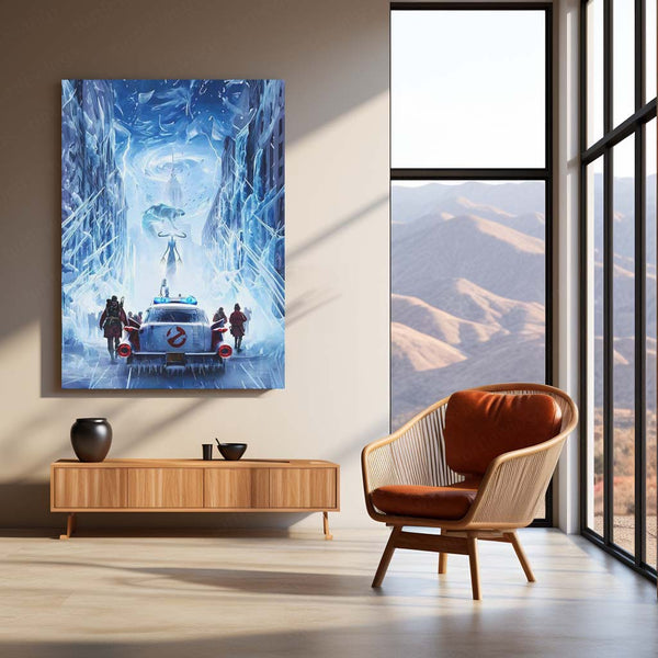 Ghostbusters Afterlife – Ice City Battle Metal Poster | Epic Movie Wall Frame
