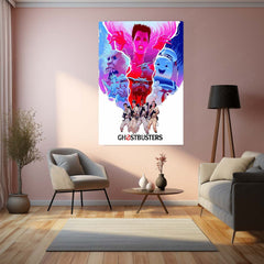 Ghostbusters Classic Villains & Heroes – Retro Neon Art Metal Poster | 80s Movie Wall Frame