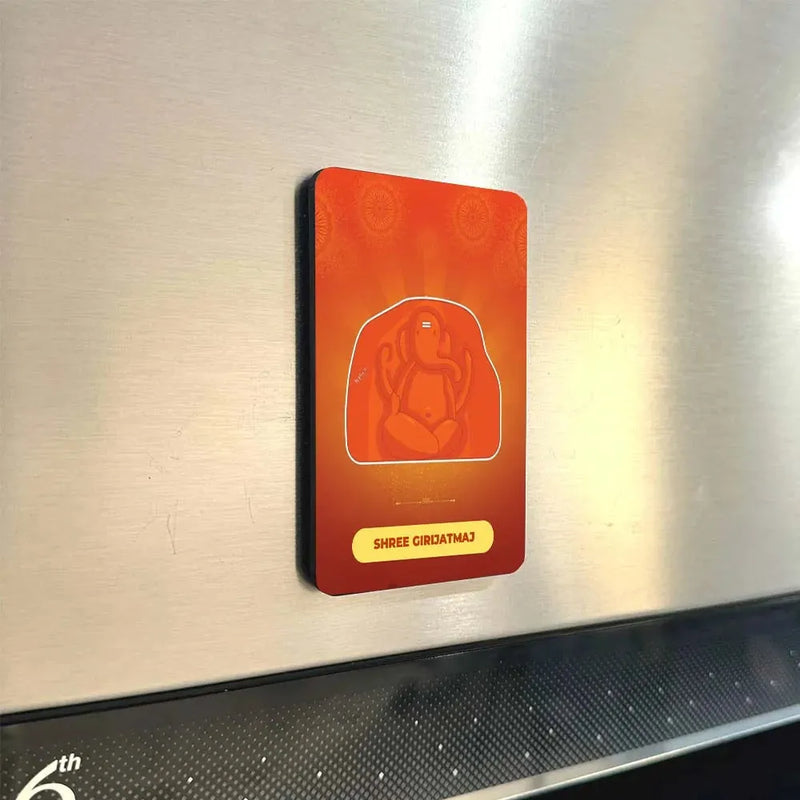 Fridge Magnets |Ashtavinayak Ganpati Fridge Magnet – Divine Blessings for Your Home Set of 8( 60 x 80 mm) - TURTLEWINGS 
