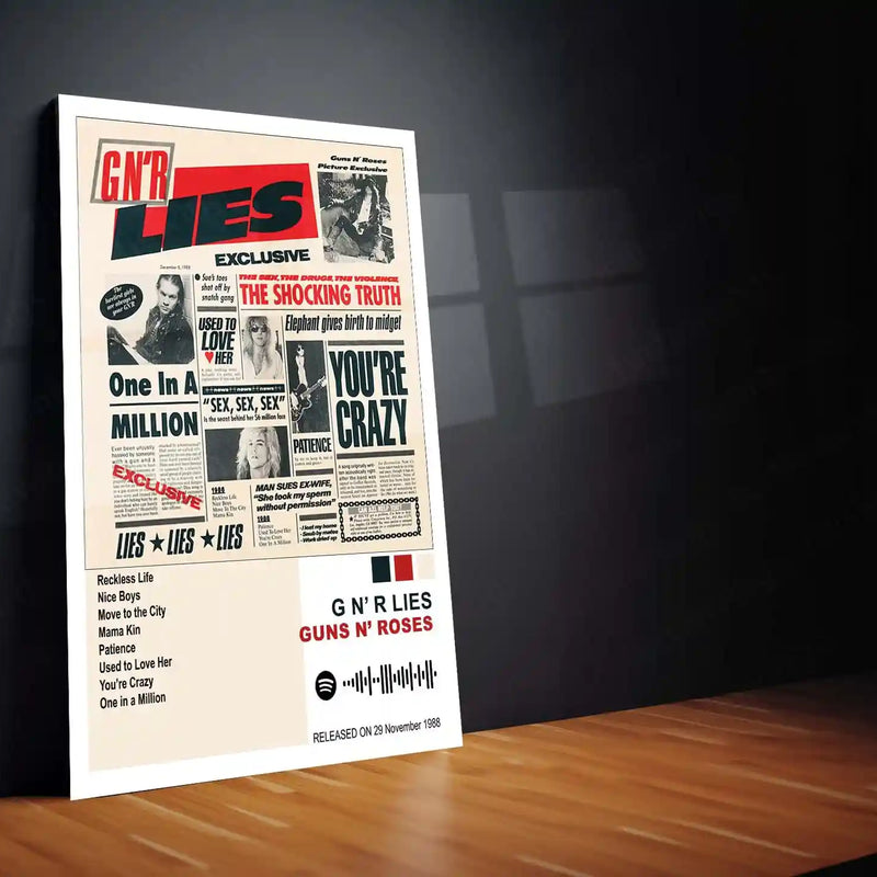 Guns N’ Roses Complete Collection | Set of 10 | Set of 8 | Set of 4 | Album Posters Metal Frames Hard Rock Legends. Raw Energy. Timeless Stage Power. - TURTLEWINGS 