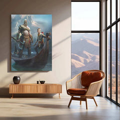 God of War Metal Poster – Epic Gaming Wall Art | Kratos & Norse Mythology Decor - TURTLEWINGS 