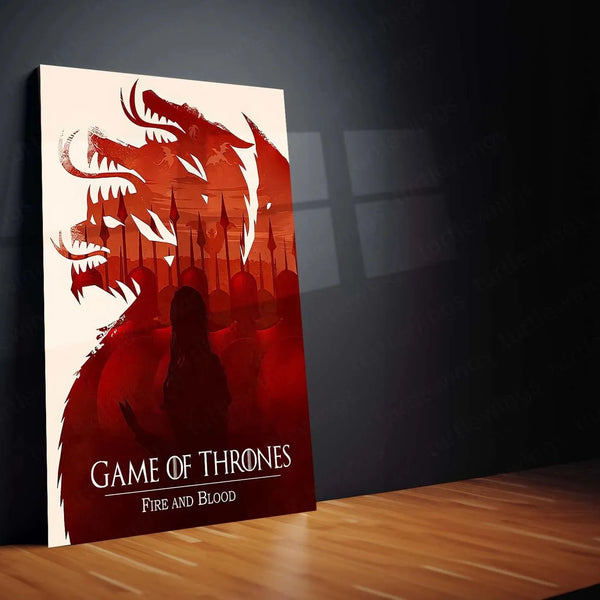 Game Metal Poster | Game of Thrones Set of 2 Metal Posters – Iconic Fantasy Wall Art - TURTLEWINGS 