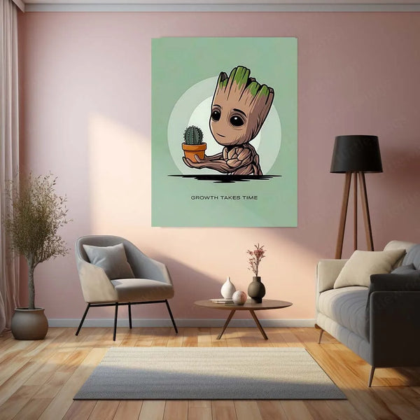 Marvel Metal Poster |  Groot Metal Poster – Adorable Guardian of the Galaxy