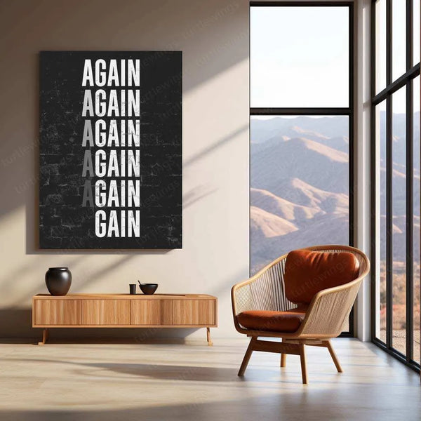 Gym Quote Metal Poster – Motivational Fitness Wall Art | Hustle & Strength Decor - TURTLEWINGS 