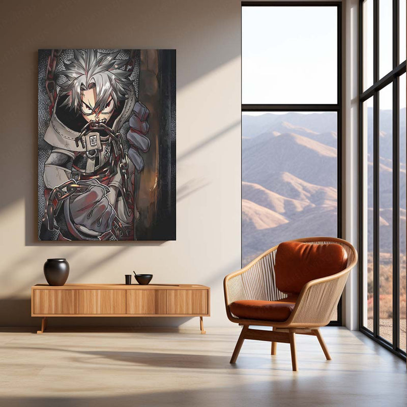 Anime Metal Poster | Gachiakuta – The Chained Outlaw | Urban Chaos Metal Frame Poster