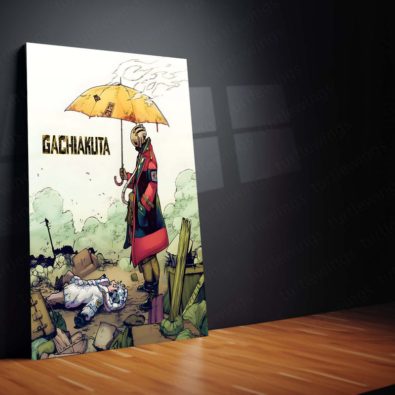 Anime Metal Poster | Gachiakuta – The Chained Outlaw | Urban Chaos Metal Frame Poster 01