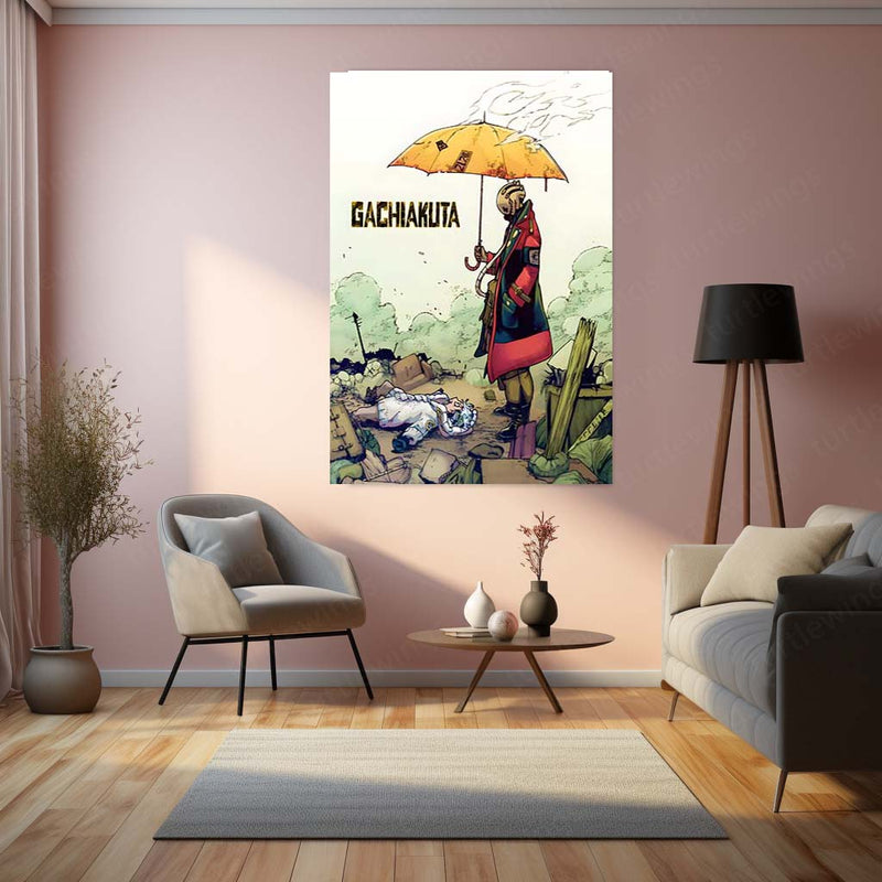 Anime Metal Poster | Gachiakuta – The Chained Outlaw | Urban Chaos Metal Frame Poster 01