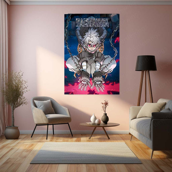 Anime Metal Poster | Gachiakuta – The Chained Outlaw | Urban Chaos Metal Frame Poster 02