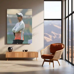 Cricket Metal Poster | Gautam Gambhir Cricket Metal Poster | Indian Cricket Legend Wall Art | Coach & Champion Portrait Frame - TURTLEWINGS 