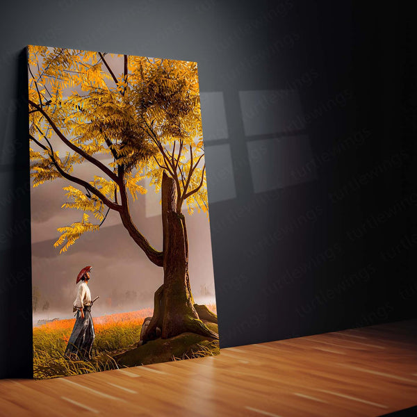 Ghost Samurai – The Golden Path | Tranquil Warrior Metal Frame Poster