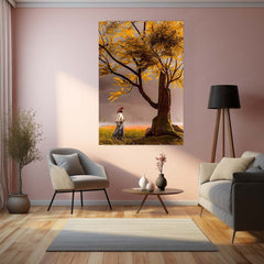 Ghost Samurai – The Golden Path | Tranquil Warrior Metal Frame Poster