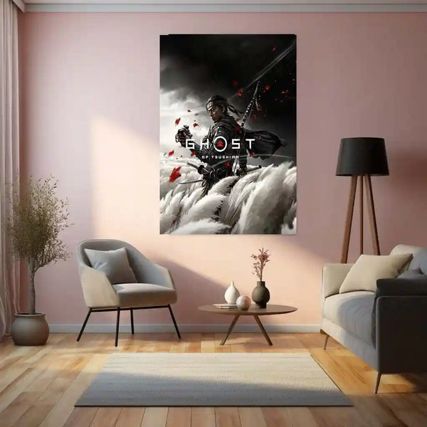 Ghost of Tsushima | Samurai Honor Gaming Metal Frame  Warrior Code, Silent Resolve & Cinematic Power Wall Art