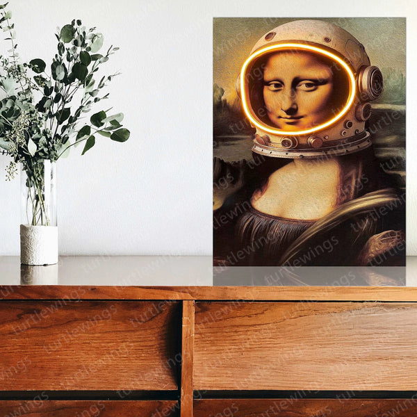 Gioconda Astronaut Neon LED Metal Frame - Futuristic Elegance Meets Outer Space - TURTLEWINGS 