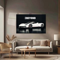 Go Beyond – Pininfarina Battista Metal Frame | Futuristic Hypercar Wall Art