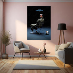 Quote Metal Poster | Leroy Sane – God Got Us Metal Frame  Faith, Calm Confidence & Trust the Process Football Wall Art | Modern Belief Quote Metal Poste