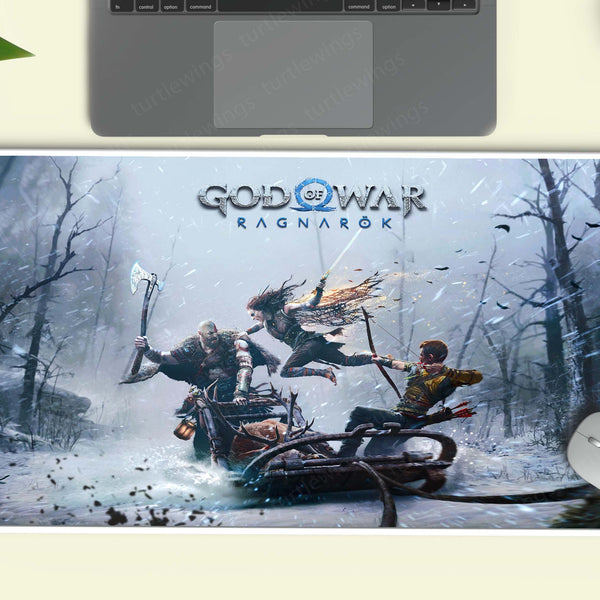 God of War Ragnarök Epic Battle Gaming Deskmat